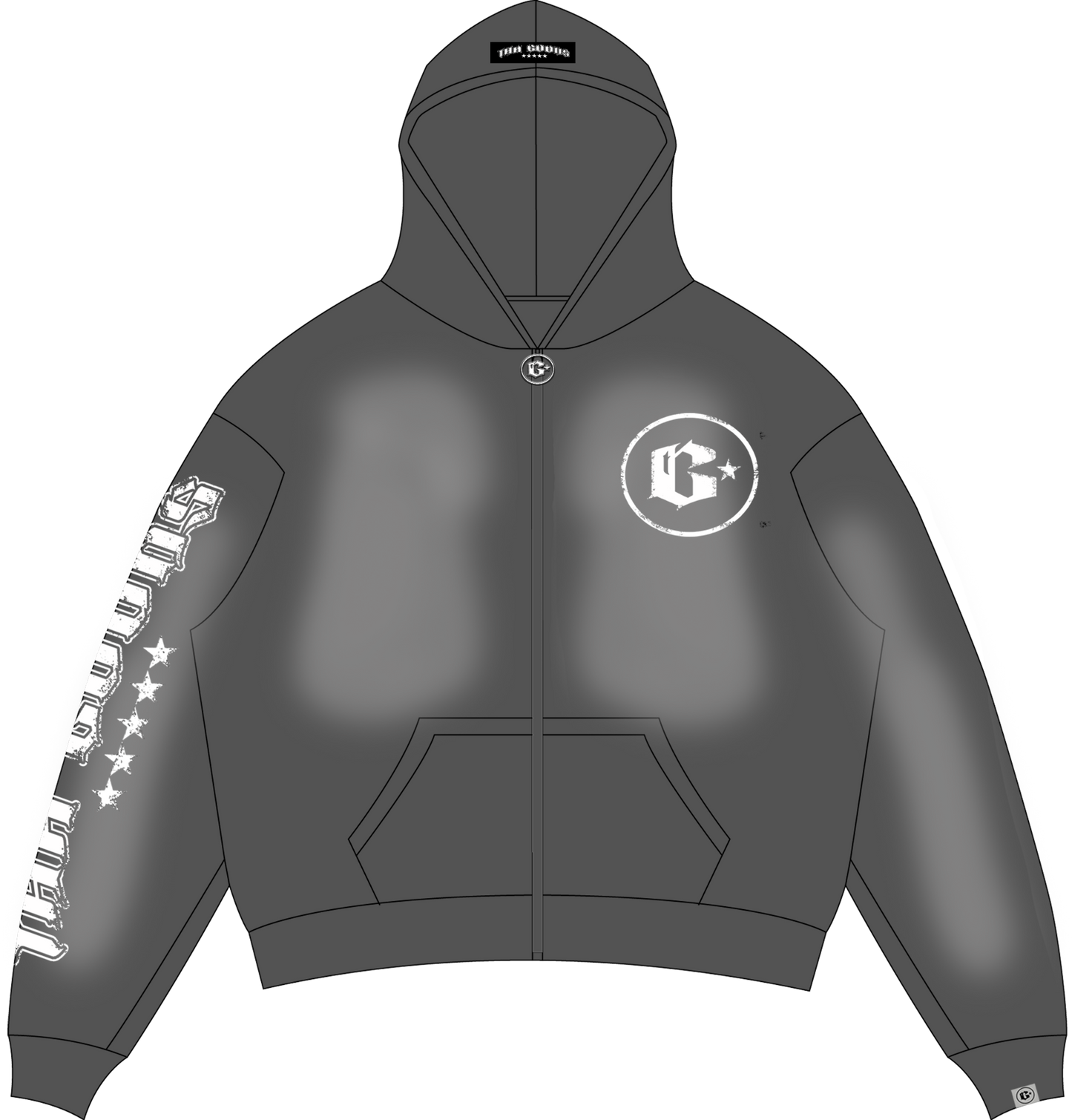 Grey Sun Fade Zip Up