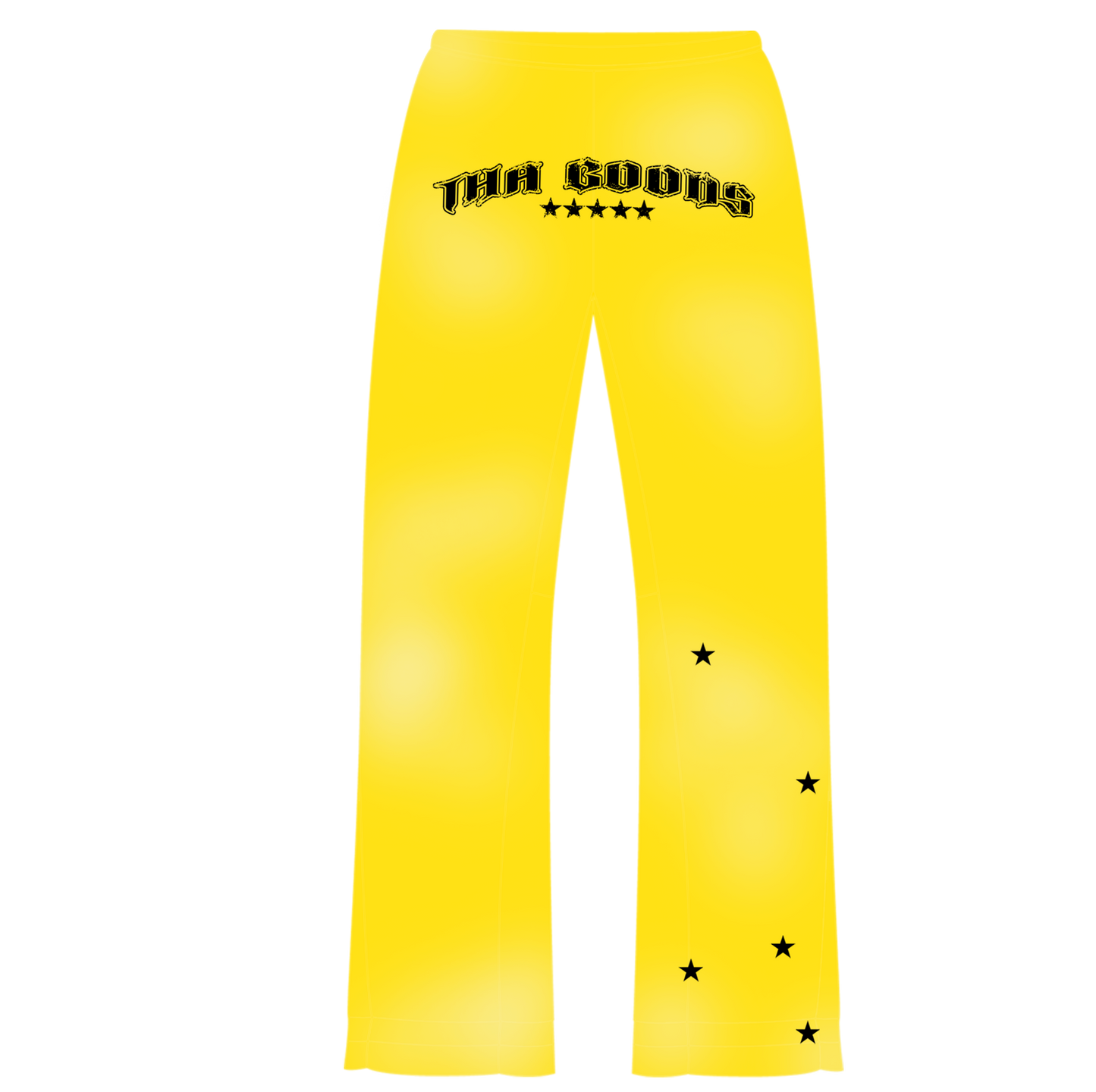 Yellow Sun Washed Flare Sweatpants