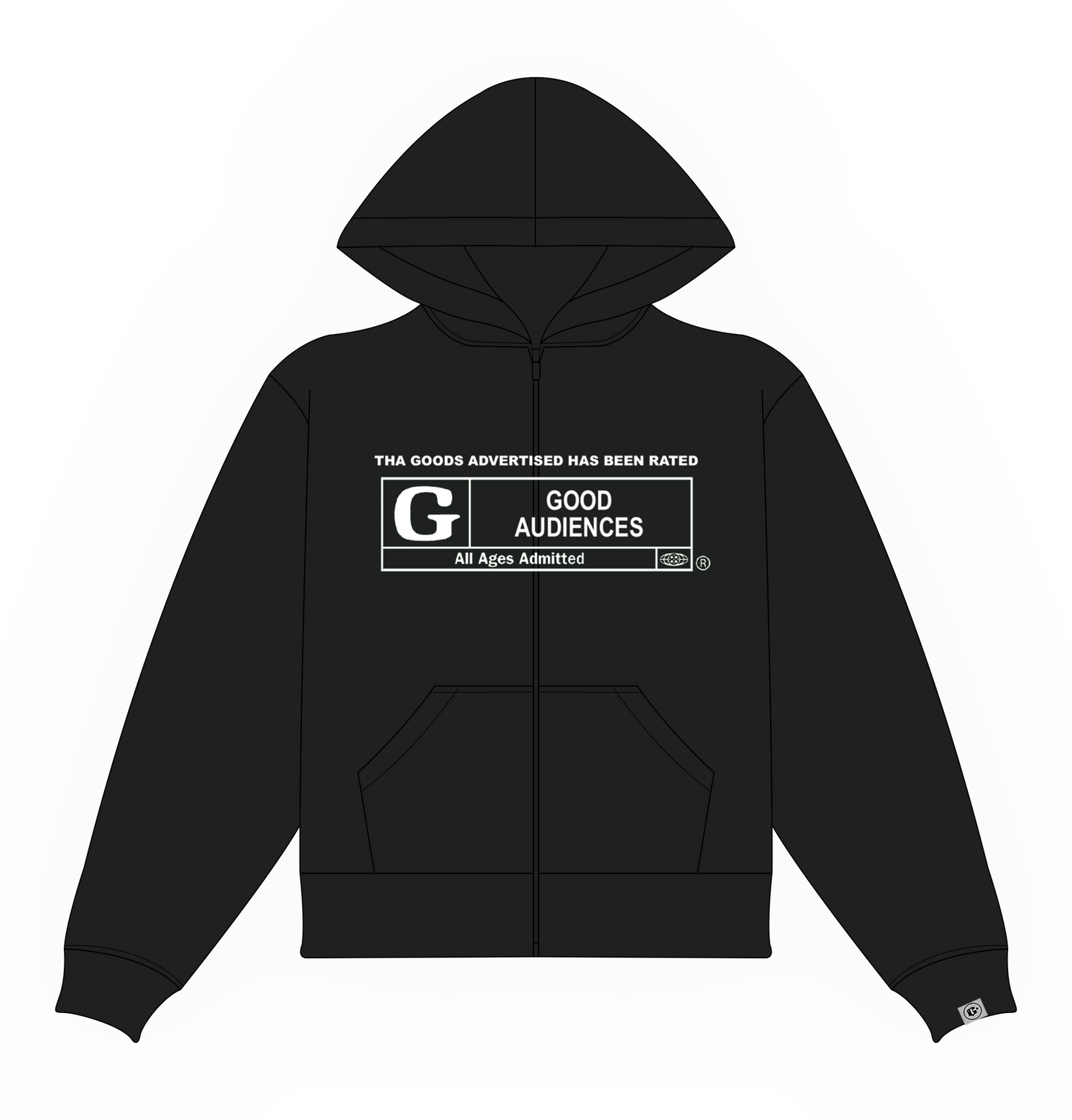Black "G Rated" Zip Up