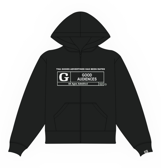 Black "G Rated" Zip Up