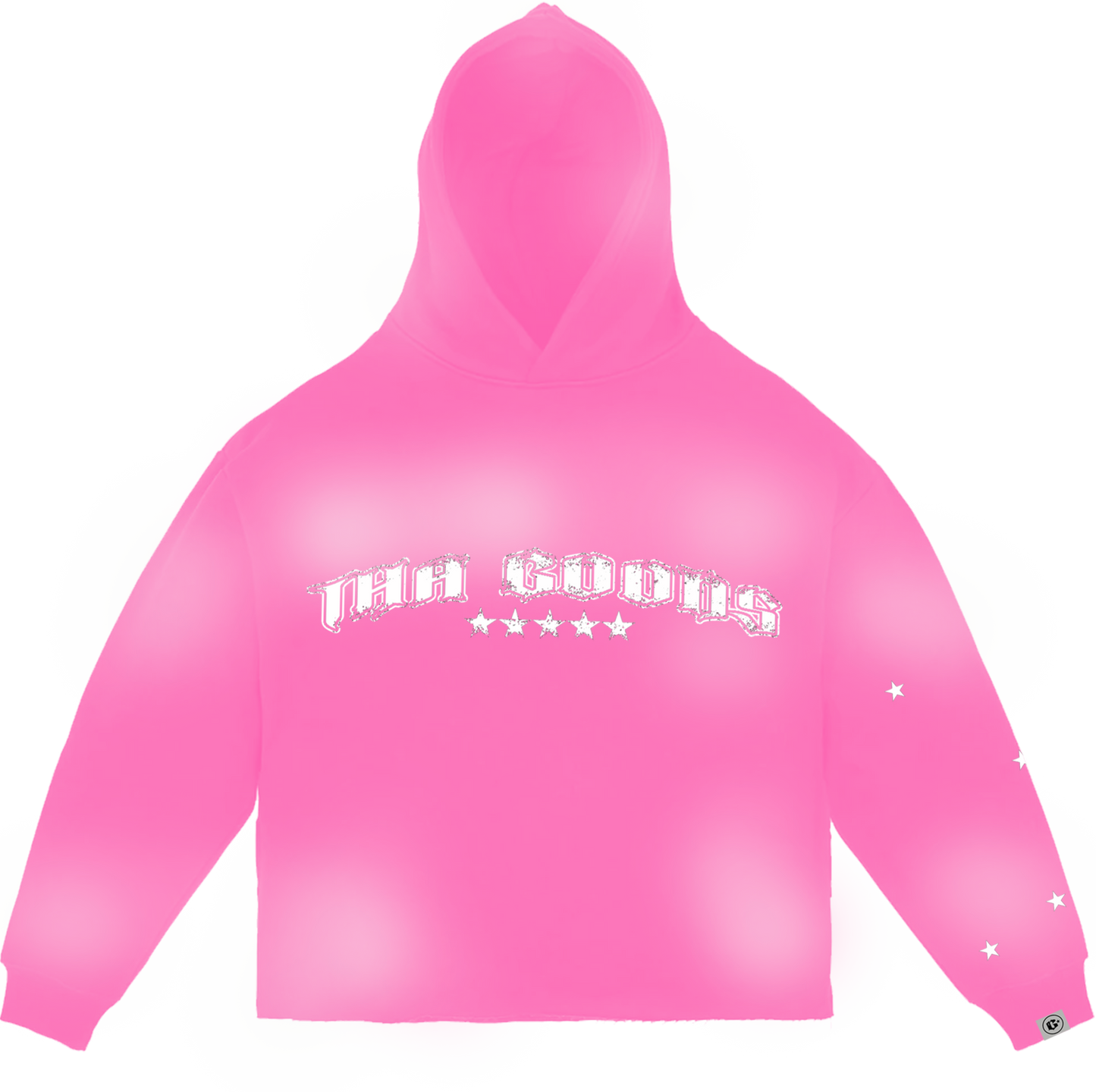 Pink Sun Washed Cropped Hoodie