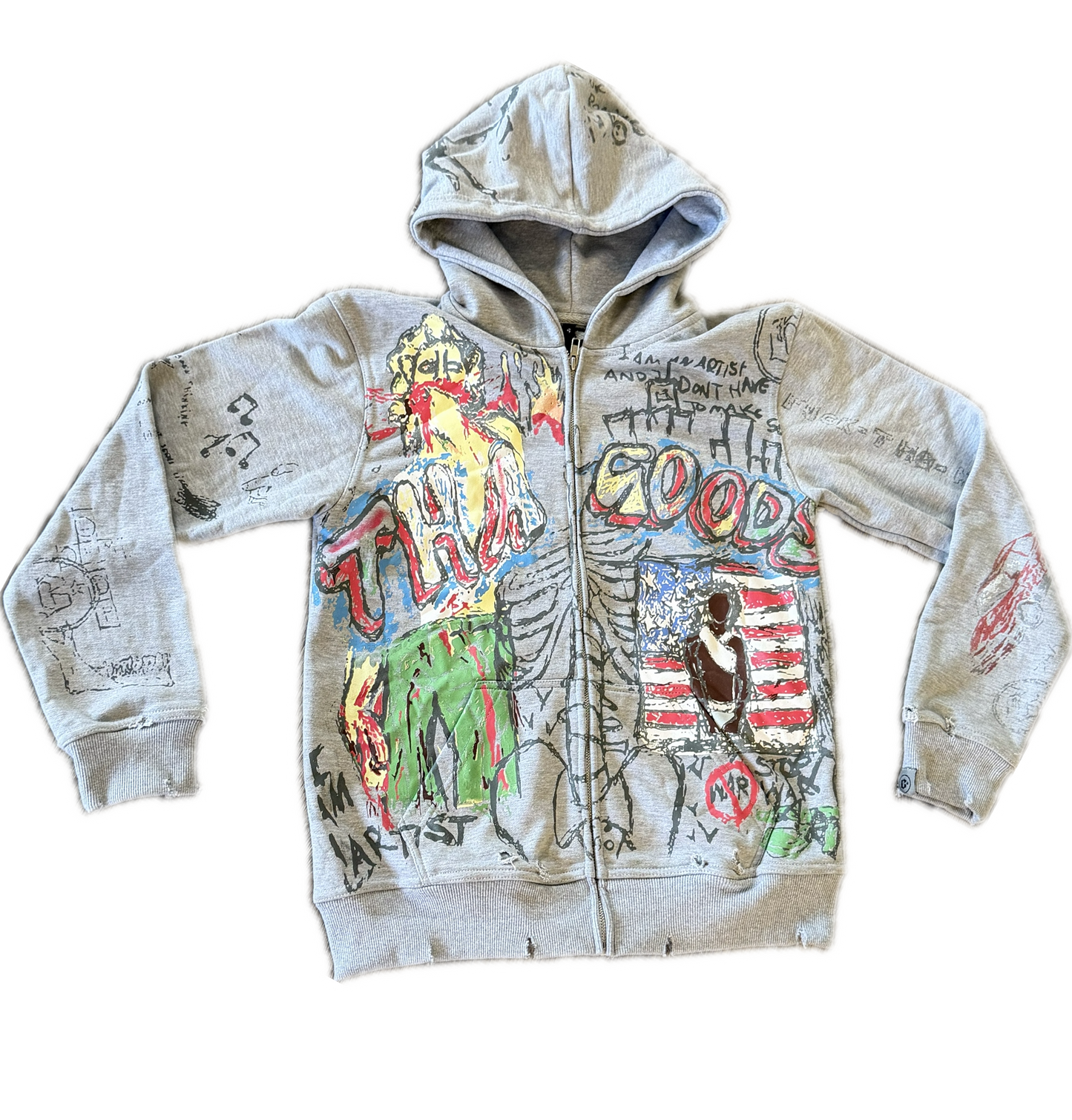 Graffiti Zip Up [GREY]