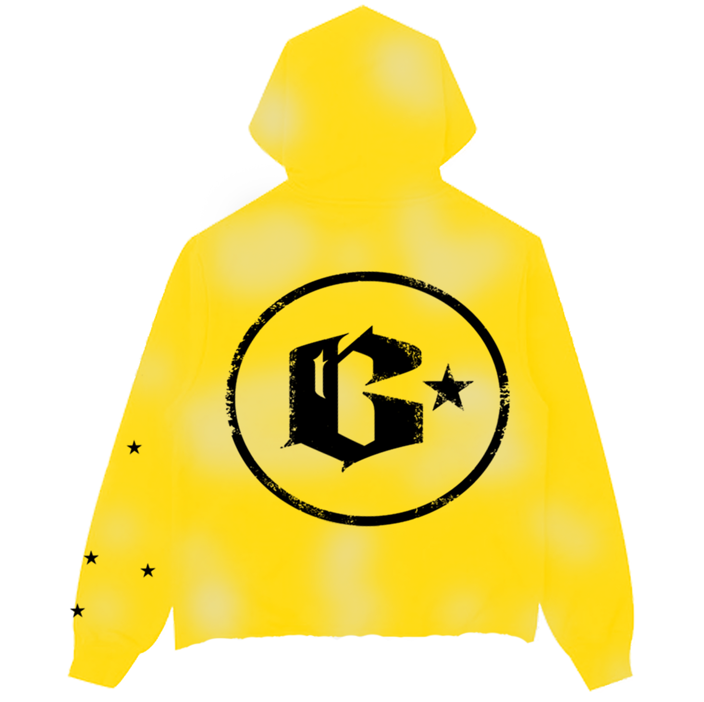 Yellow Sun Washed Cropped Hoodie